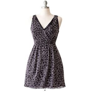 Rory Beca Leopard Print Silk Mini Dress Made in USA M